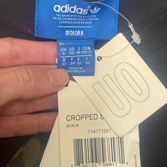 Rita Ora Adidas Trapeze Trefoil Logo Crop Top Longsleeve XS NWT - Picture 9 of 12